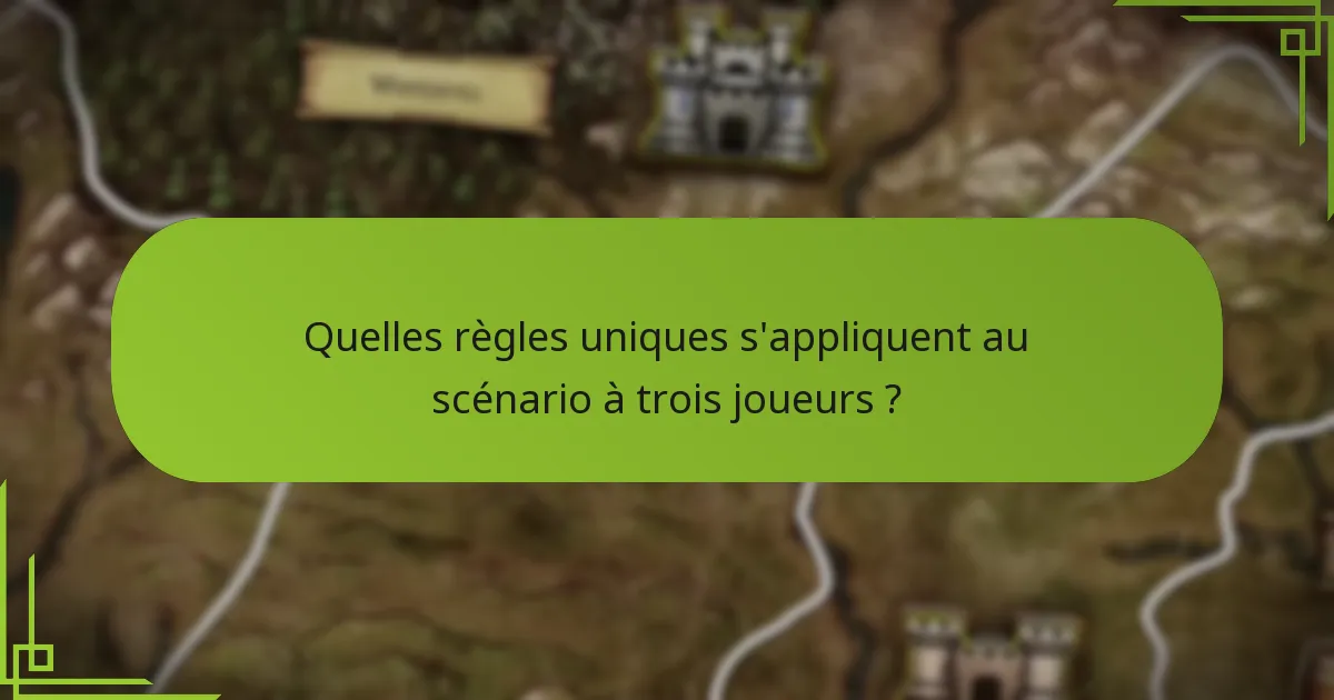 Comment les ajustements d’équilibre sont-ils mis en œuvre dans le scénario à trois joueurs ?